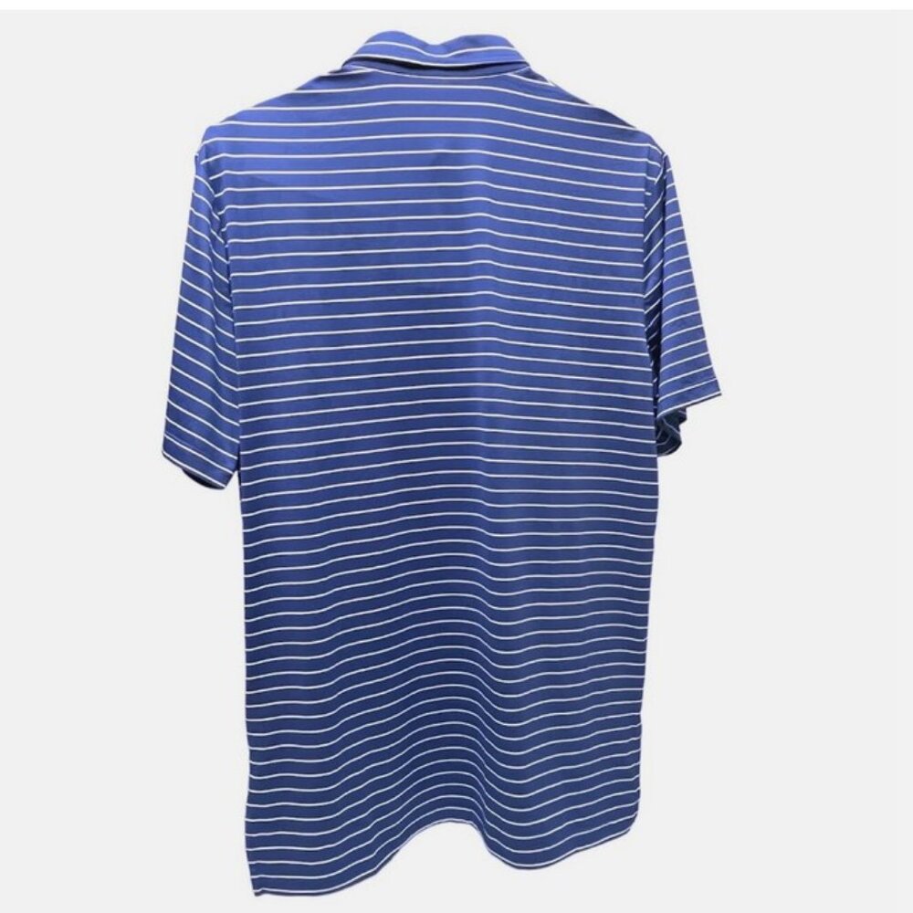 RLX Polo Ralph Lauren Blue White Striped Short Sleeve Wicking Shirt $110 - Picture 3 of 6